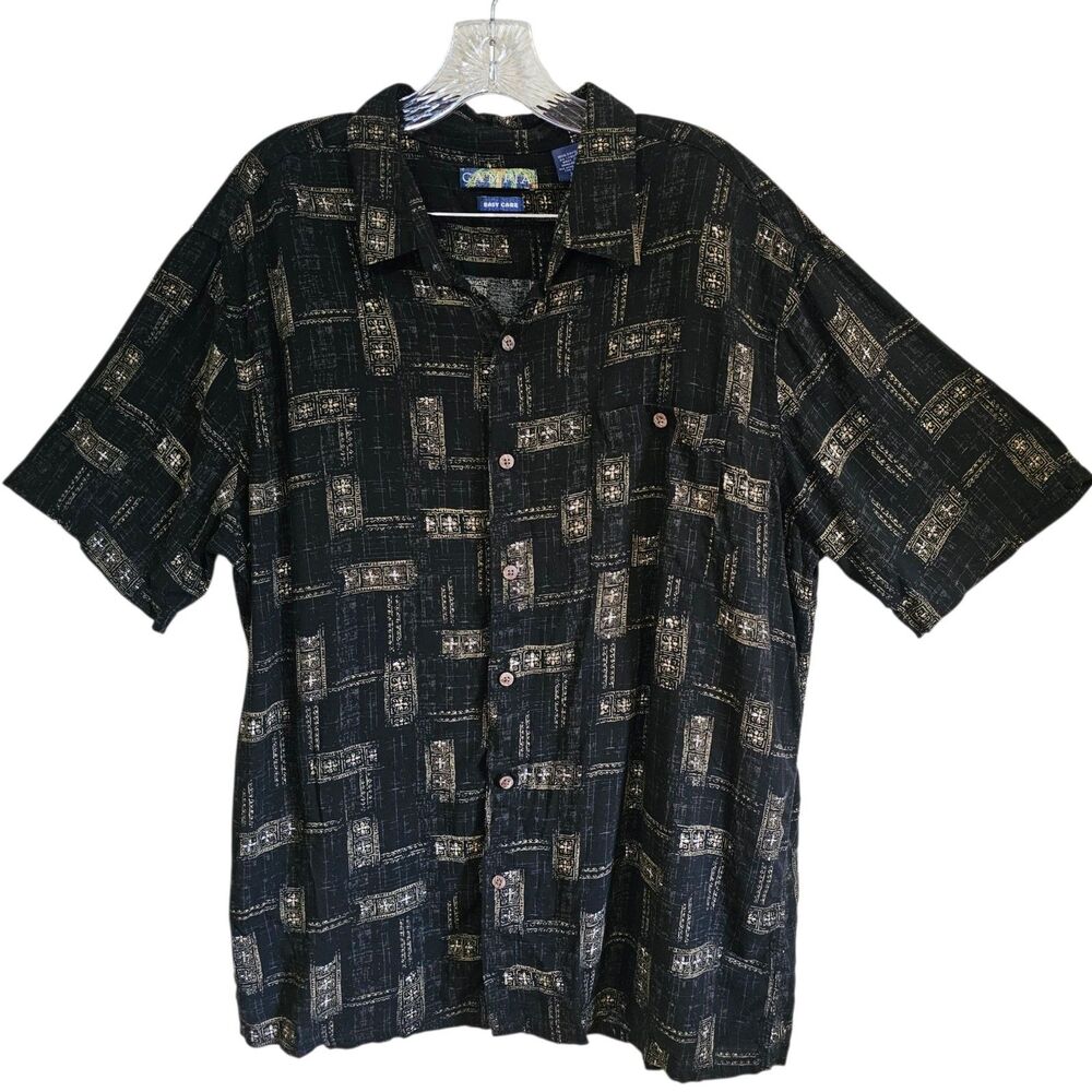 Campia Men’s Shirt Size‎ Extra Large Short Sleeve Easy Care Button-Up